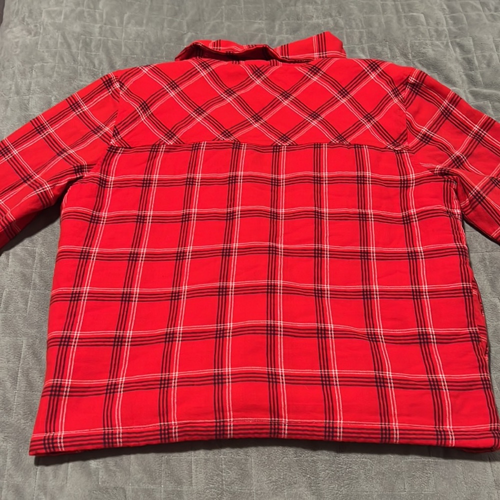 Lucky Brand Flannel Shirt, Jacket, Plaid, Fleece, Warm, Red, Black, Size S - Picture 3 of 12